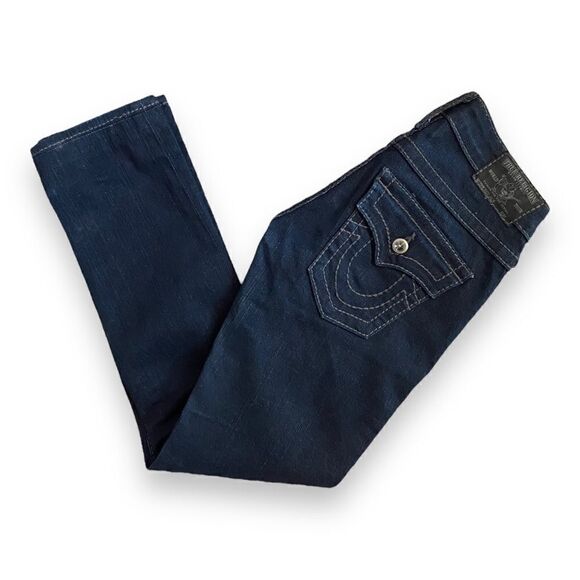 True Religion Disco Julie Low Rise Jeans with Crystal Buttons Size Women's 24 - Picture 1 of 7